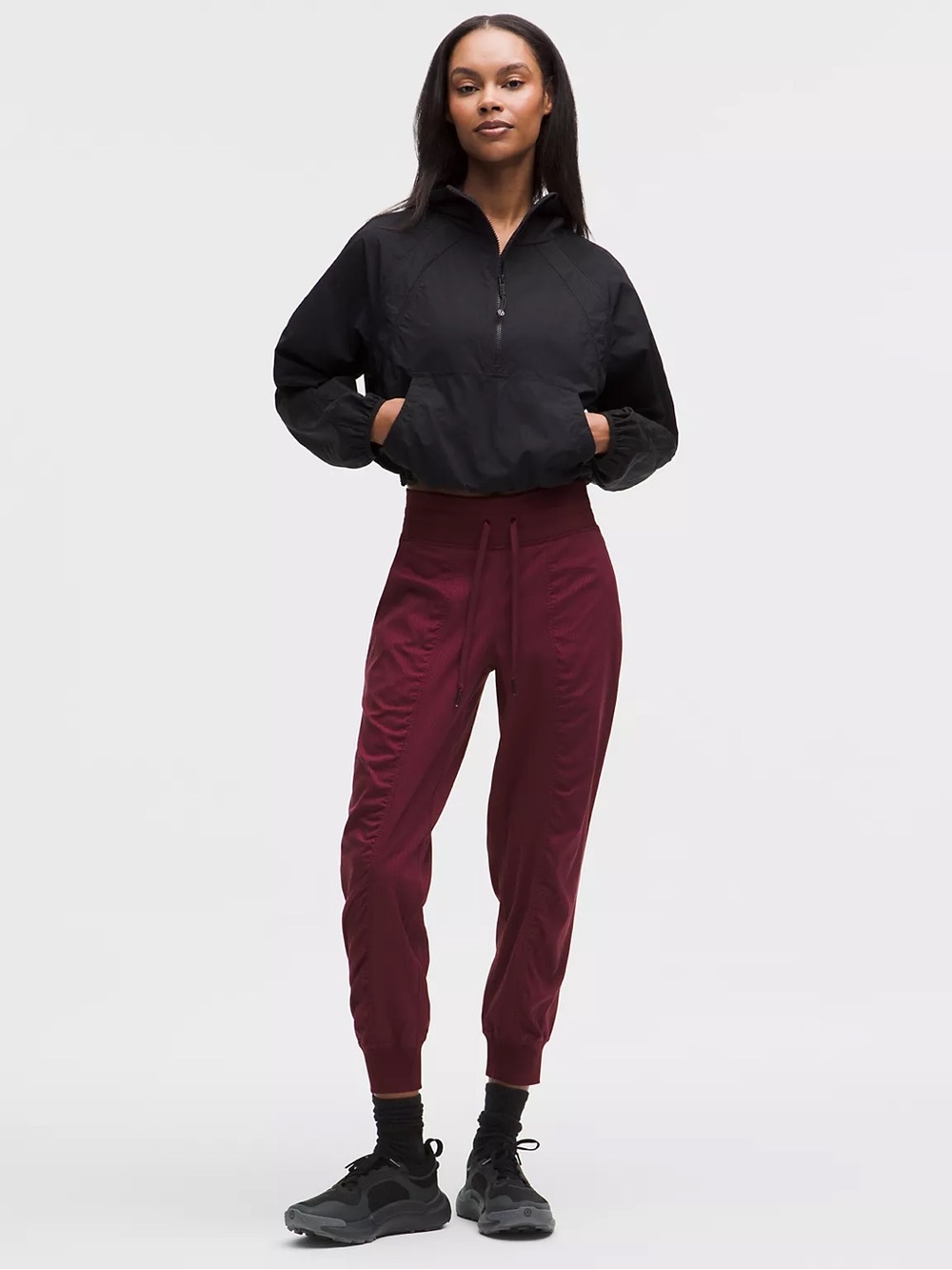 Lululemon Athletica Burgundy High-Rise Track Joggers Size 8 - Picture 1 of 8